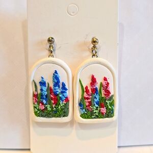 Polymer Clay Flower Earrings